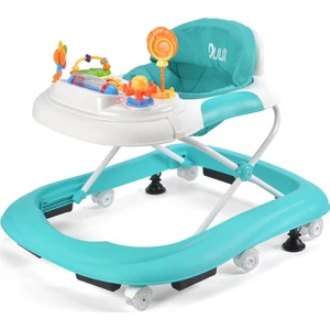 Plano Oyuncaklı Müzikli 3 Kademeli Örümcek Bebek Yürüteci Turkuaz