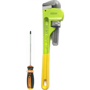 Hawan Boru Anahtarı Ağır Boru Anahtarı 14 Inç + Somafix Yıldız Tornavida 5 x 125 mm