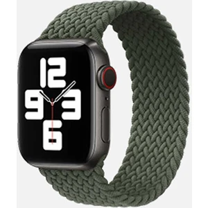 Apple Watch Uyumlu 42 mm Krd32 Sağlam Hasır Örgü Large Kordon Yeşil