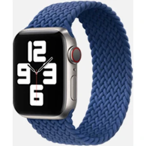 Apple Watch Uyumlu 42 mm Krd32 Sağlam Hasır Örgü Large Kordon Mavi
