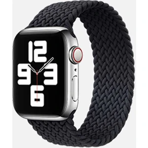 Apple Watch Uyumlu 42 mm Krd32 Sağlam Hasır Örgü Large Kordon Siyah