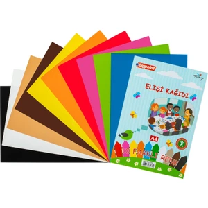 708 Elişi Kağıdı A4  Karışık 10Lu 80 Gr Bp70850