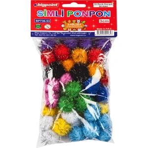 Ponpon Simli 3 Cm 10 Renk 50'Li