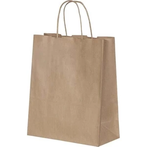 Ambalaj Pazarı Burgu Saplı Kraft Kağıt Çanta 25X12X31 cm - 25'li