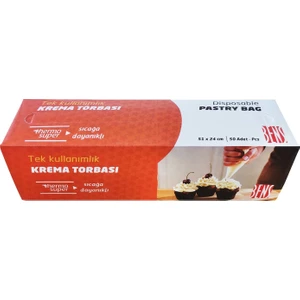 Tek Kullanımlık Krema Torbası Turuncu (Sıcağa Dayanıklı) 51 cm - 50 Li