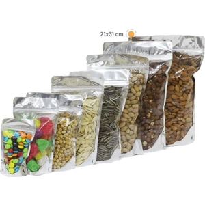 Ambalaj Pazarı Şeffaf Metalize Doypack 21X31 cm - 100'LÜ