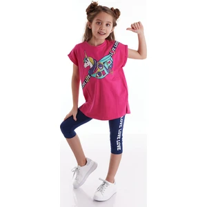 MSHB&G Unicorn Çantalı Kız Çocuk T-shirt Takım