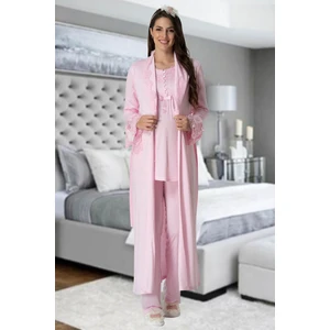 By Mecit Pijama Sabahlıklı Lohusa Pijama Takımı