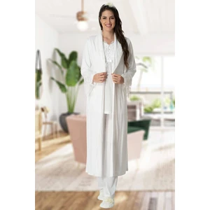 By Mecit Pijama Sabahlıklı Lohusa Pijama Takımı