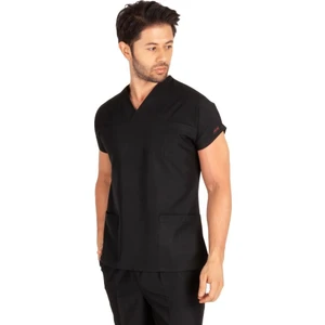Erkek Doktor Hemşire Forması Scrubs Alpaka Kumaş Hastane Nöbet Tek Üst Zarf Yaka Yarasa Kol