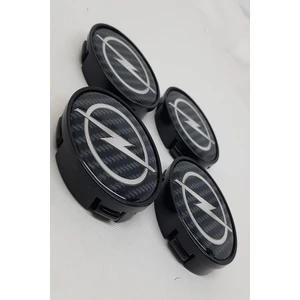 Duru Doruk Jant Göbeği Opel 55/52 (52MM Yuva) 4'lü Set Plasto Siyah Karbon