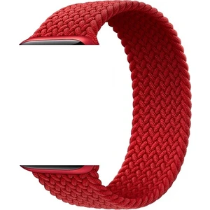 Uyumlu Seri 3-4-5-6-Se Premium 42-44 mm Örgü Solo Loop Kumaş Kordon
