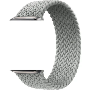Apple Watch Uyumlu Seri 3-4-5-6-Se Premium 42-44 mm Örgü Solo Loop Kumaş Kordon