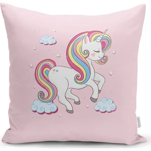 Real Homes Pembe Zeminde Unicorn At Tasarımlı Çocuk Odası Yastık Kırlent Kılıfı