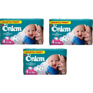 Bebek Bezi 4 Maxi 7-14 Kğ 36'lı 3 Paket (108 Adet)