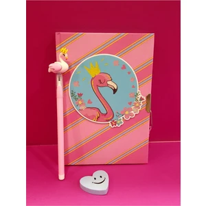 Hatıra ve Günlük Defteri + Flamingo Yumurtlayan Kalem + Silgi
