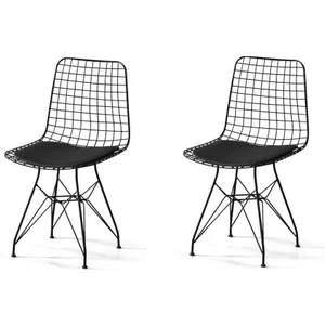 Sivas Gözde   Metal Telli Mutfak Cafe Ofis Bahçe Sandalyesi 2li Set