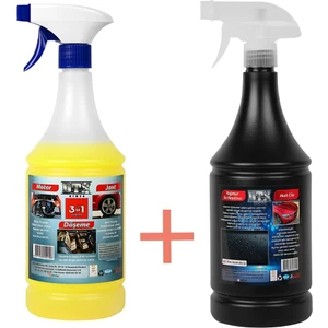 Dtx Kimya Yağ Sök. Döşeme Jant Motor (Konsantre) 1/5 Temizleme Sıvısı 1 Lt & Yağmur Su Kaydırıcı,  hızlı Cila 1 Lt
