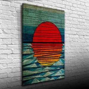 Sıcak ve Soğuk Günbatımı Canvas Tablo (50X70)