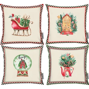 Ritmo Home Winter / Kış Yılbaşı 4'lü Kırlent Kılıfı