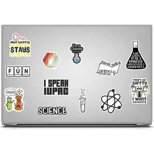 Laptop Sticker Notebook Macbook Tablet Science Kimya Kimyager Bilim  - NS53