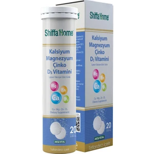 Shiffa Home Kalsiyum, Magnezyum, Çinko, D3 Vitamini 20 Tablet