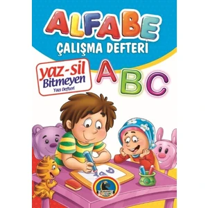 Yaz Sil Alfabe Bitmeyen Yazı Defteri Tahta Kalemi