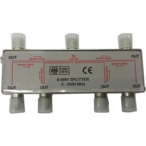 6 Way 1/6 5-2500 Mhz Splitter