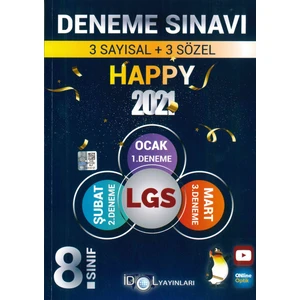 İdol Yayınları 8.Sınıf Lgs Happy 2021 3'Lü Deneme
