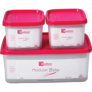 Hava Sızdırmaz Saklama KABI-2,5LT+2X0,65LT-MS-08