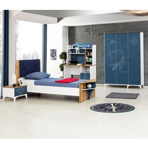 Atlantis Genç Odası Takımı -  3 Kapılı Dolap, Karyola, Komodin, Masa