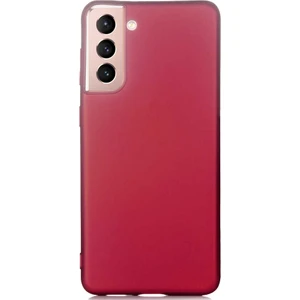 Case 4U Samsung Galaxy S21 Plus Uyumlu Kılıf Klasik Mat Renkli Yumuşak Premier Silikon Altın