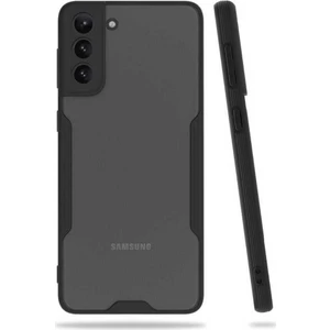 Case 4U Samsung Galaxy S21 Uyumlu Kılıf Kamera Korumalı Ultra Ince Buzlu Mat Renkli Parfe Silikon Kapak Siyah