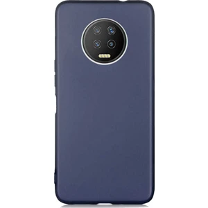 Case 4U Infinix Note 7 Kılıf Klasik Mat Silikon Lüks Arka Kapak Premier Lacivert