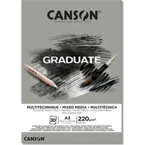 Çizim Bloğu Graduate Mix Media Gri 30 Sayfa A3 220 gr