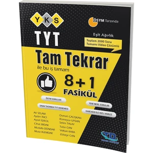Tandem Yayınları TYT Eşit Ağırlık Tam Tekrar 8+1 Fasikül