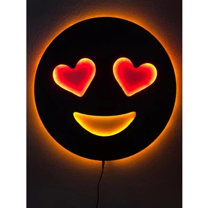 Kalpli Emoji Işıklı Tablo