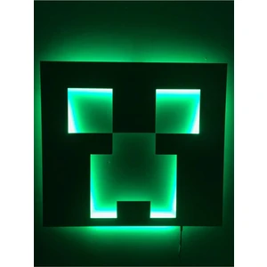 Minecraft - Creeper LED Işıklı Duvar Tablosu