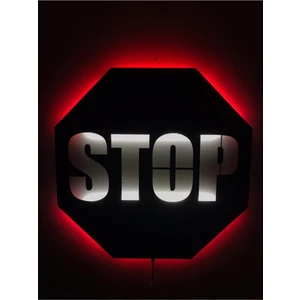 Stop LED Işıklı Mdf Tablo