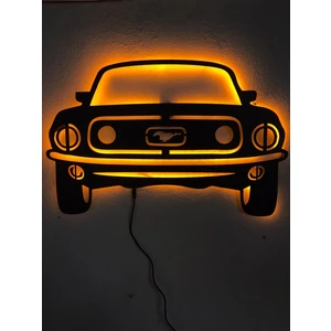 Mustang Araba 1967 Işıklı Tablo