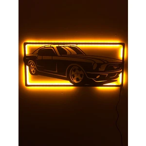 Mustang Araba Işıklı Tablo