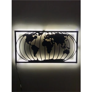 Dünya Haritası LED Işıklı Tablo