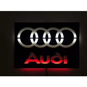 Audi Logo Işıklı Tablo