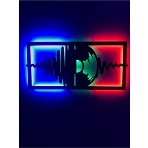 Müzik Plak LED Işıklı Tablo