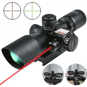 Süper Zoomlu - Lazerli - Profesyonel Av Tüfeği Dürbünü 2.5-10X40/E