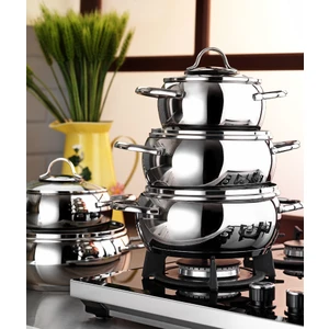 Olimpos Paslanmaz Çelik 10 Parça Tencere Takımı