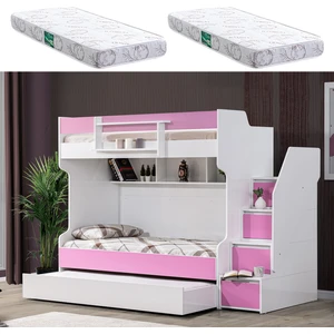 Ranza, Cesur 3lü Yavrulu Ranza, Pembe + 2 Adet Comfort Yaylı Yatak