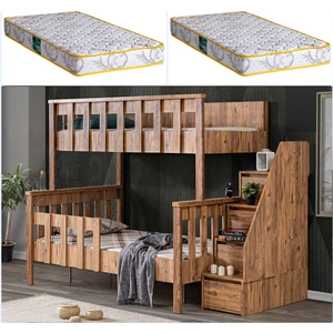 Ranza, MDF Profil Deluxe Ayrılabilir Ranza + 2 Adet Comfort Yatak