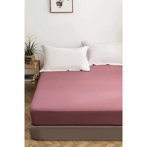 Battal Boy   Pamuklu Penye Lastikli Çarşaf | Gül Kurusu