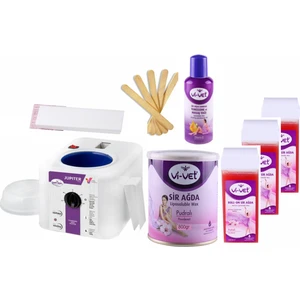 1+1 Kazan+Kartuş Makine+Vivet 800ML Pudralı Ağda Set